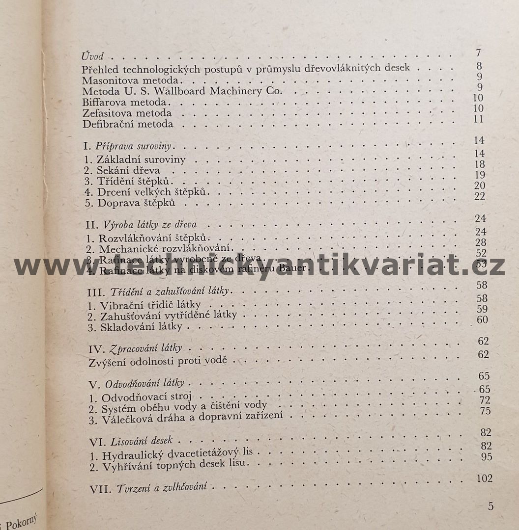 Výroba dřevovláknitých desek - Jaroslav Rendl (1957)