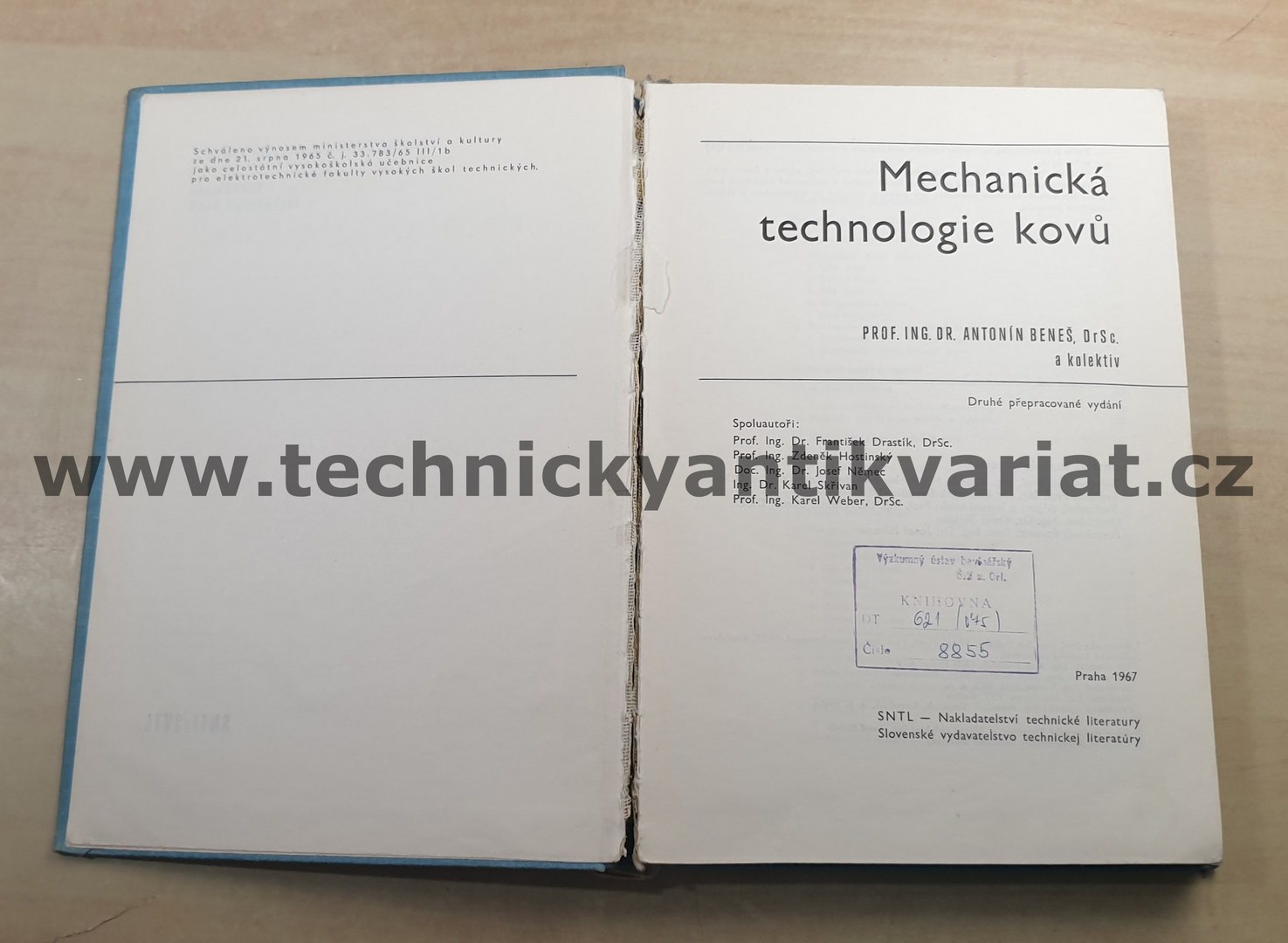Mechanická technologie kovů - Antonín Beneš (1967)