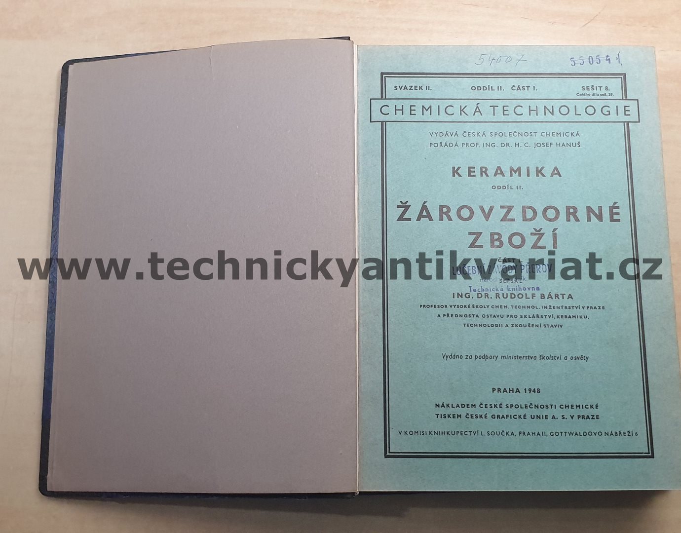 Keramika II. žárovzdorné zboží I. Rudolf Bárta (1948)