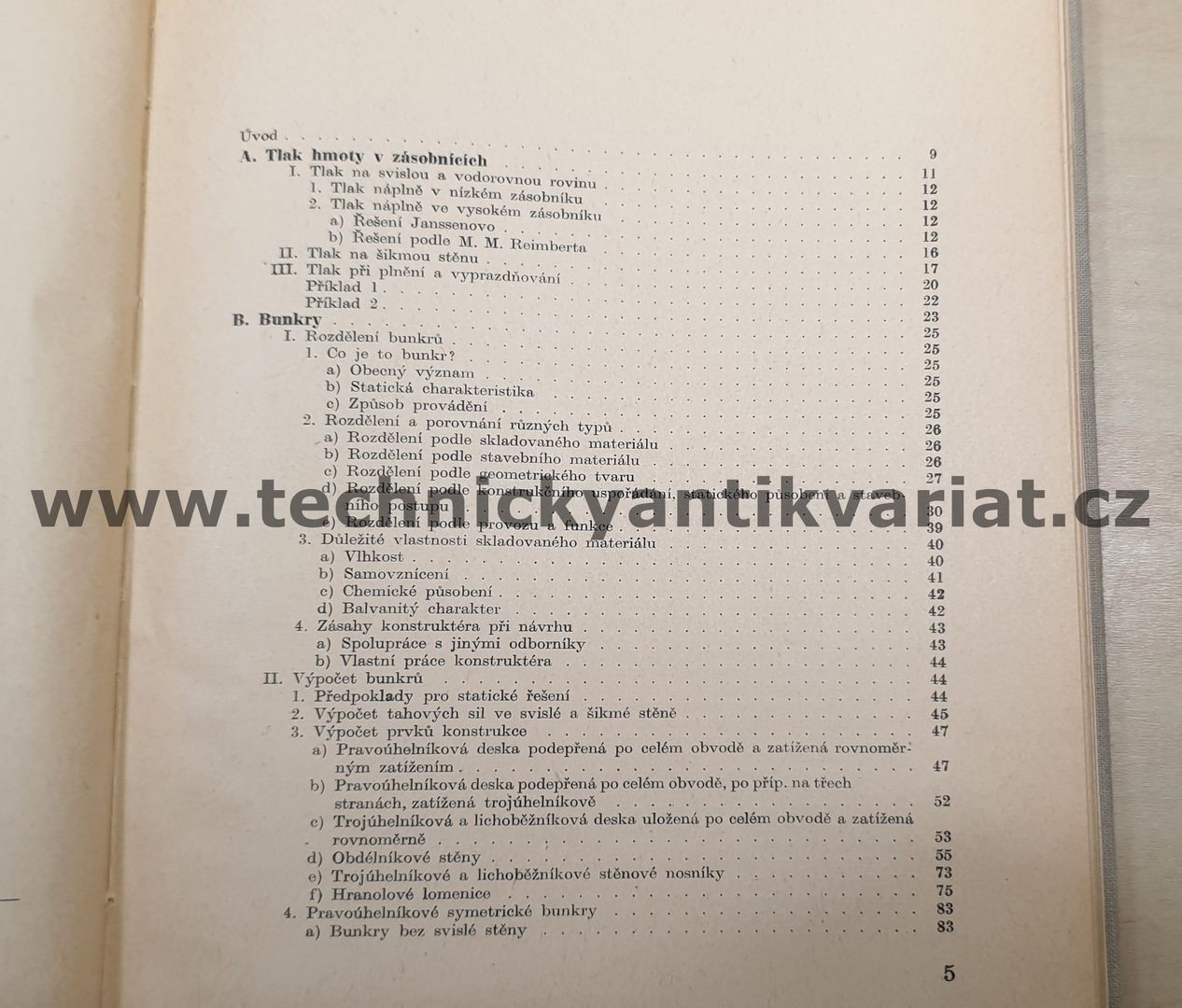 Železobetonové zásobníky - Blažek, Felt, Mencl, Šmerda (1958)