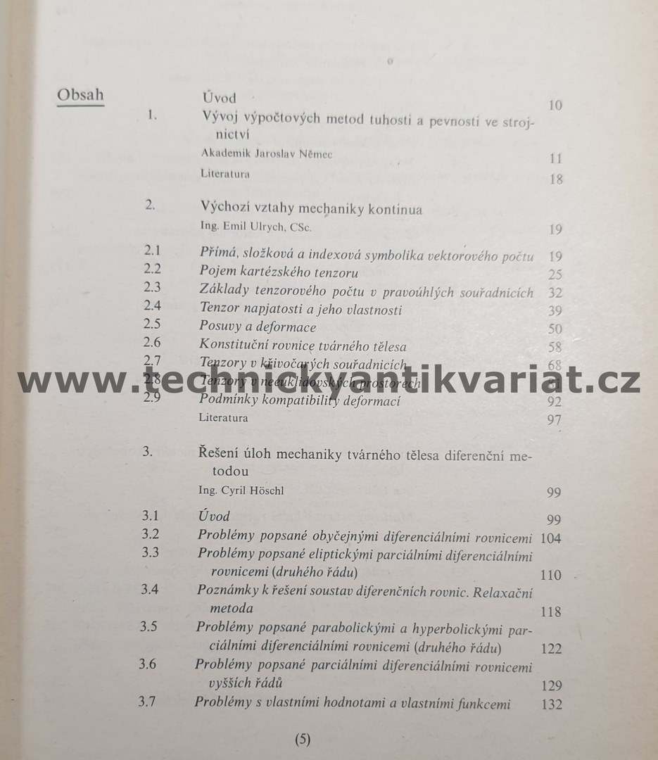 Novodobé metody výpočtů tuhosti a pevnosti ve strojírenství - Valenta, Němec, Ulrych (1975)