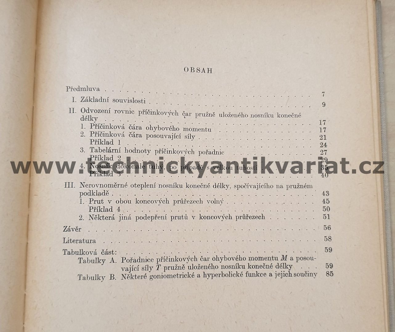 Nosník na pružném podkladě - Jiří Hořejší (1958)