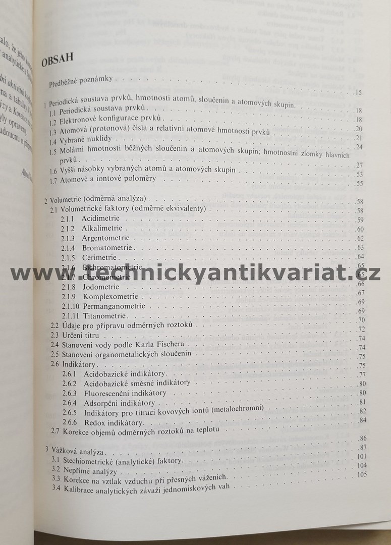 Chemickoanalytické výpočetní tabulky - Kuster, Thiel (1988)
