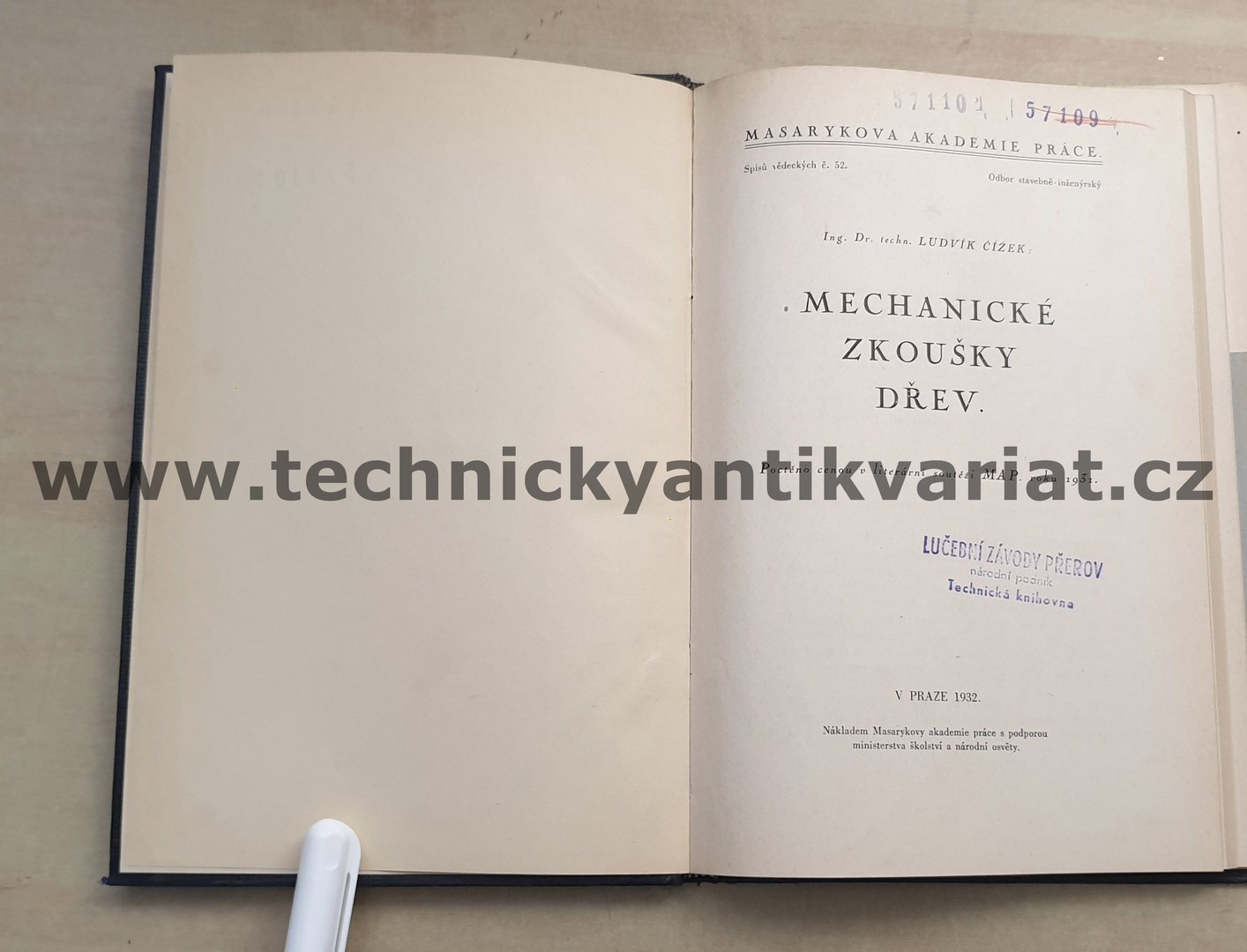 Mechanické zkoušky dřev - Ludvík Čížek (1932)