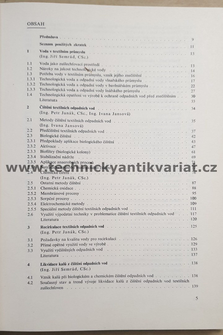 Odpadní vody v textilním průmyslu - Pavel Bartůšek (1985)