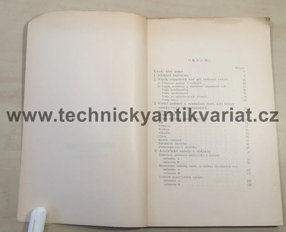 O odpadních vodách z rafinérie cukru - B. Kabeláč (1925)