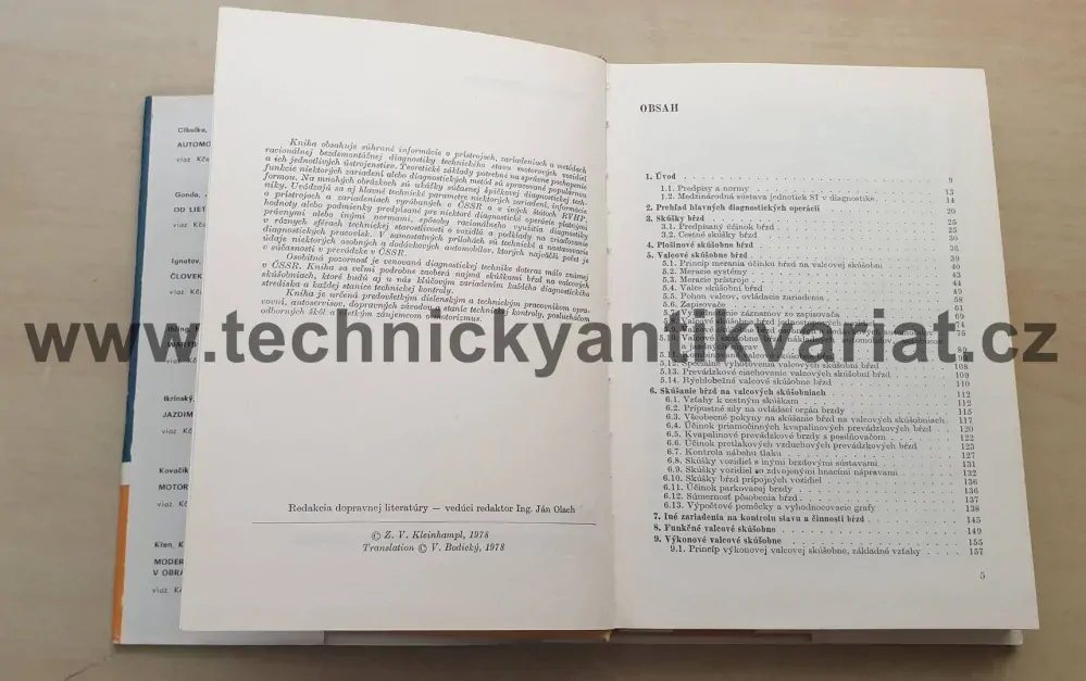 Diagnostika motorových vozidiel - Z. Kleinhampl (1978)