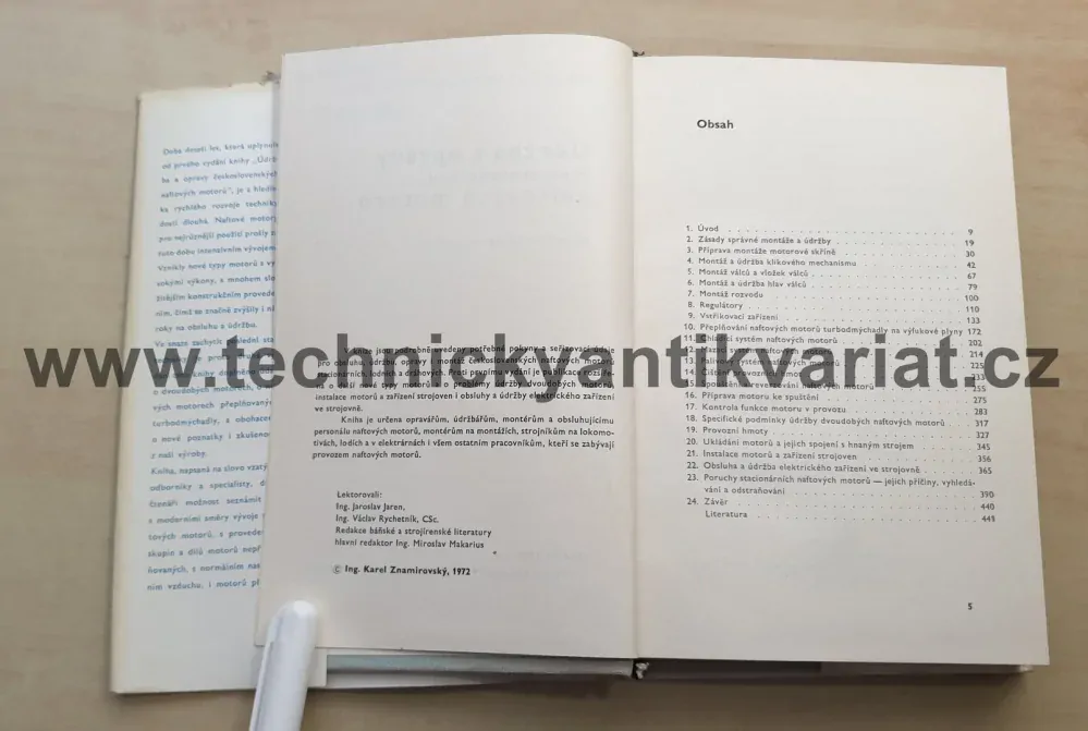 Údržba a opravy československých naftových motorů - Karel Znamirovský (1972)