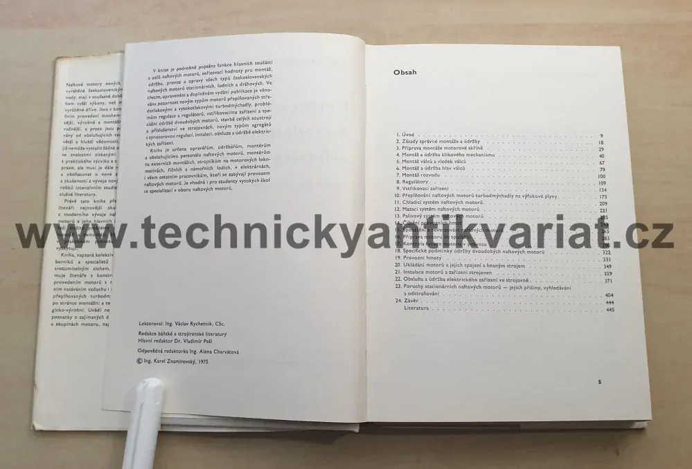 Údržba a opravy československých naftových motorů - Karel Znamirovský (1975)