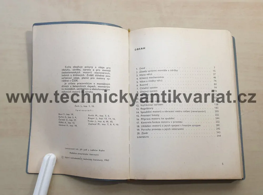 Údržba a opravy československých naftových motorů - Jaroslav Čech (1962)