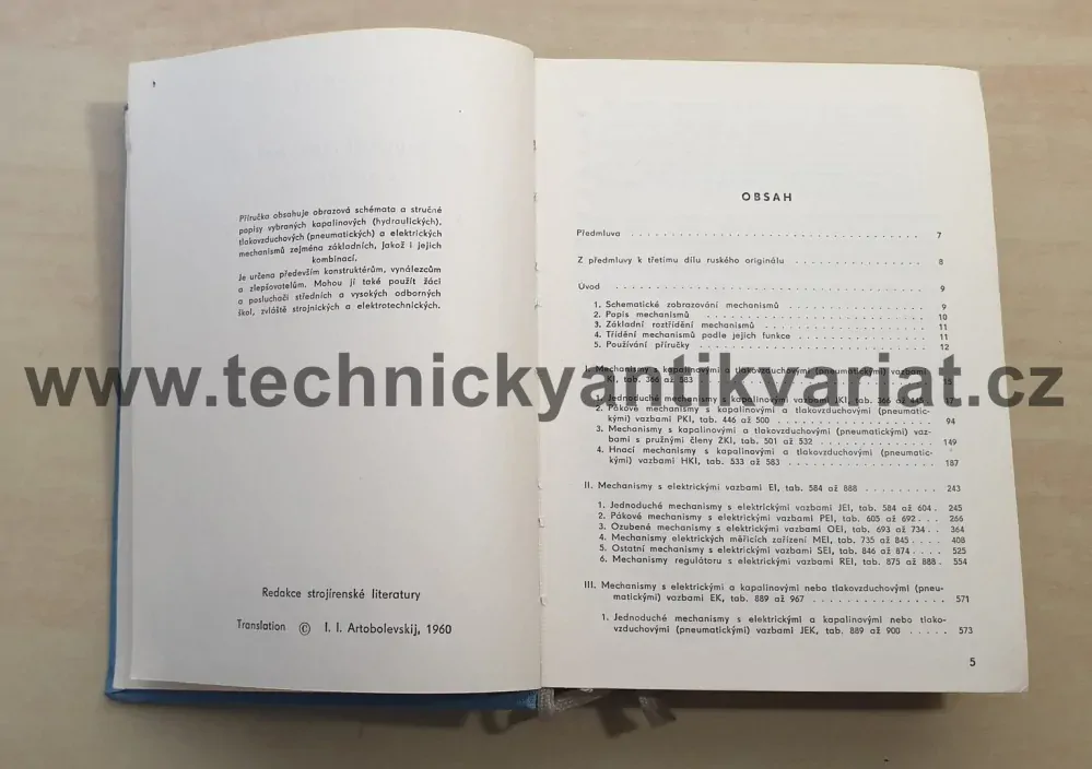 Mechanismy - Hydraulické, pneumatické a elektrické - I.I. Artobolevskij (1960)