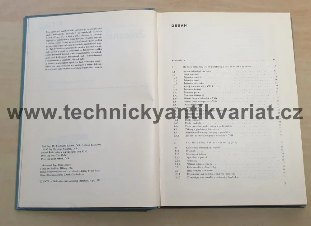 Železniční stavitelství I.díl -  F.Klimeš (1978)