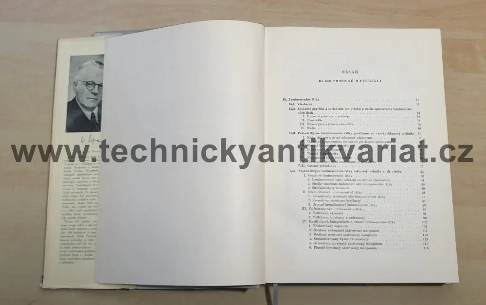 Technologia hmot vákuovej techniky III. pomocné materiály - Werner Espe (1962)