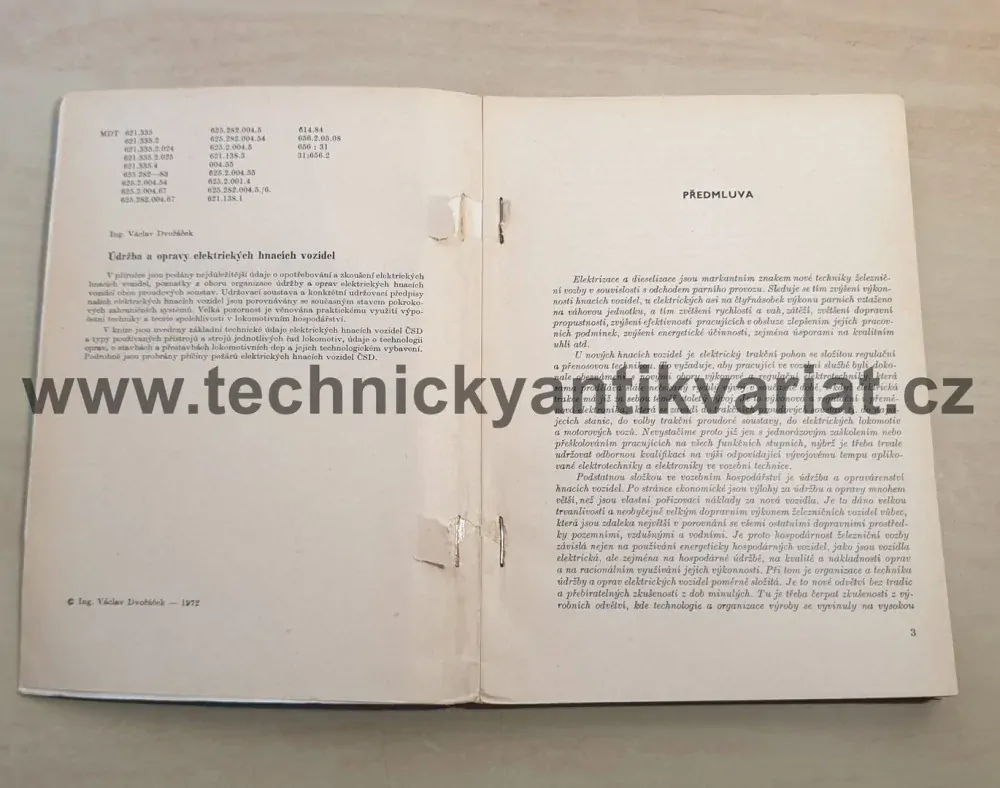 Údržba a orpavy elektrických hnacích vozidel - Václav Dvořáček (1972)
