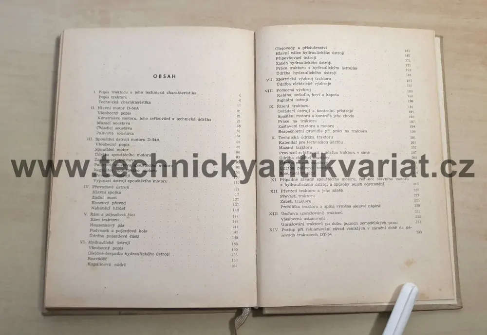DT 54 příručka pro využití traktoru - B.P. Kašuba (1960)