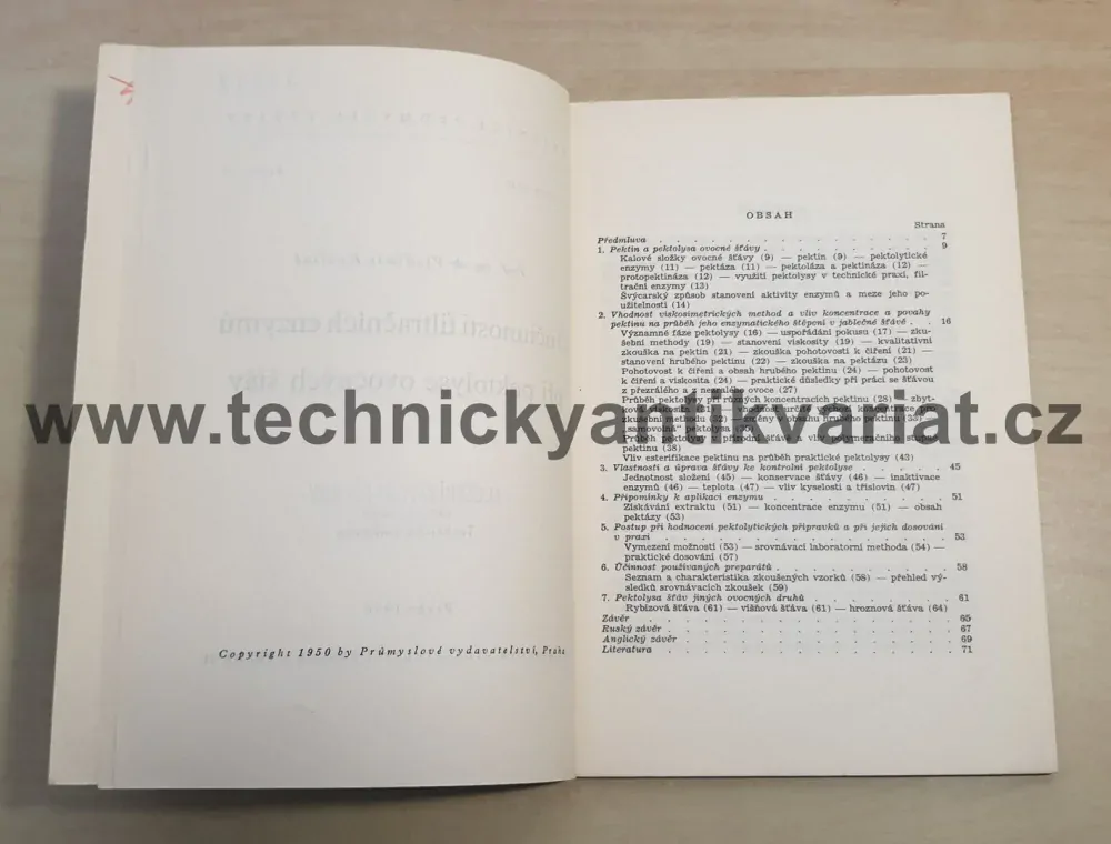 O účinnosti filtračních enzymů při pektolyse ovocných šťáv - Vladimír Kyzlink (1950)