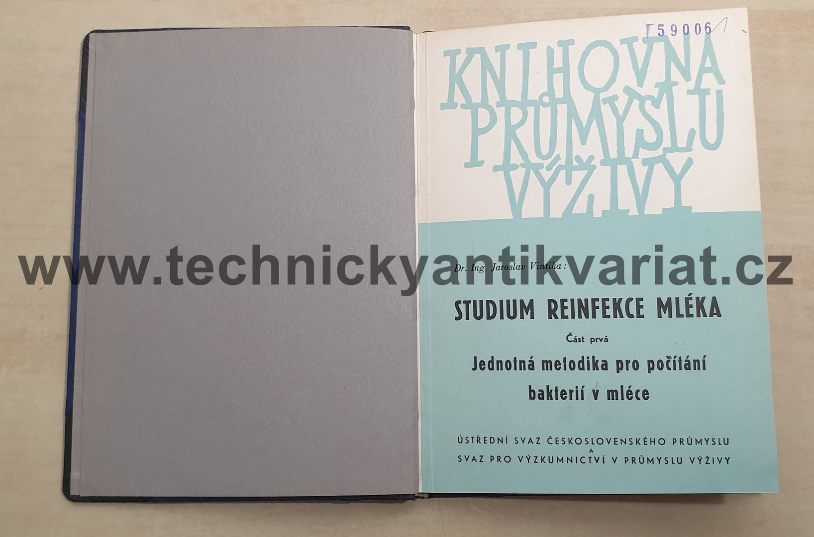 Studium reinfekce mléka I. jednotná metodika pro počítání bakterii v mléce - Jaroslav Vintika (1948)