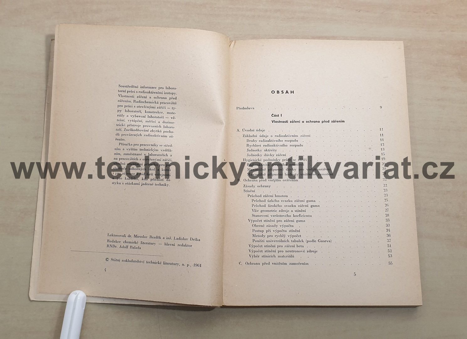 Laboratoře pro práci s radioizotopy - Neránek, Hubáček, Pulkrab, Weber (1961)