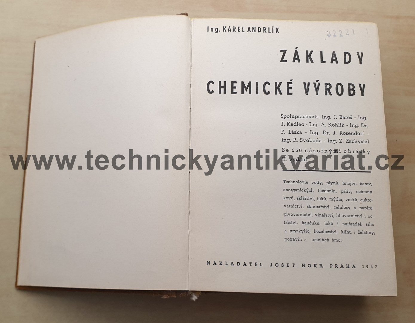 Základy chemické výroby - K. Andrlík (1947)