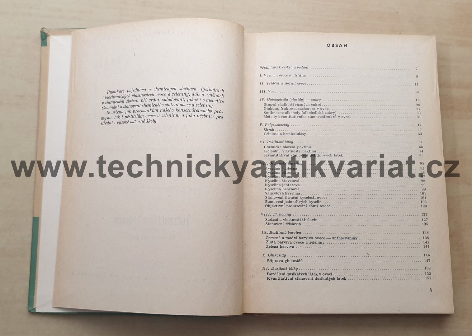 Chemické složení a fysikální vlastnosti ovoce a zeleniny - F.V.Gerevitinov (1952)