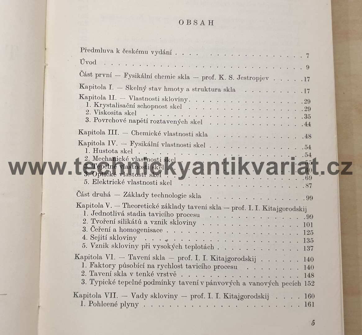 Technologie skla I. díl - I.I. Kitajgorodskij (1954)