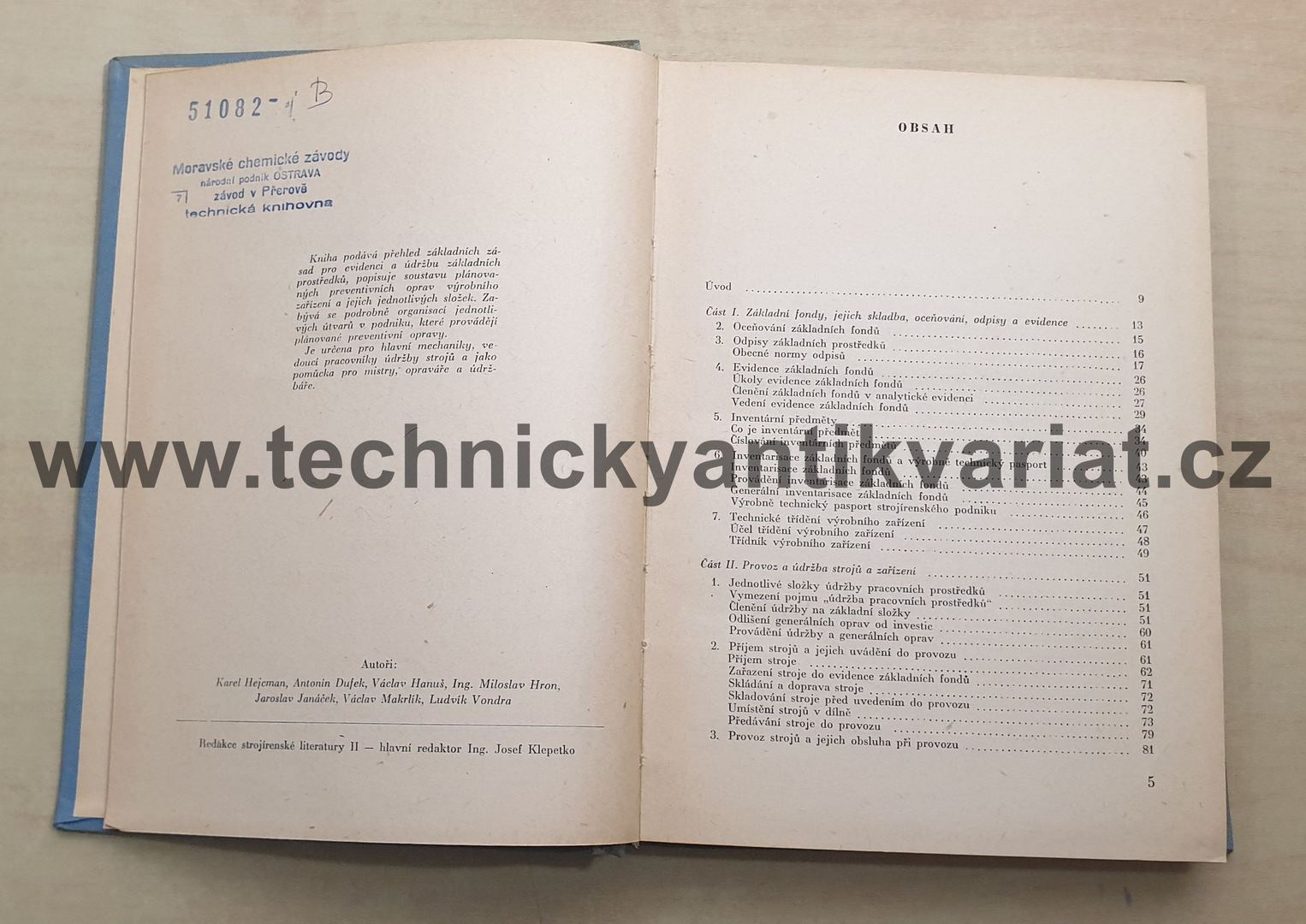 Organisace a plánování oprav a údržby strojů v kovoprůmyslu - Karel Hejcman (1957)