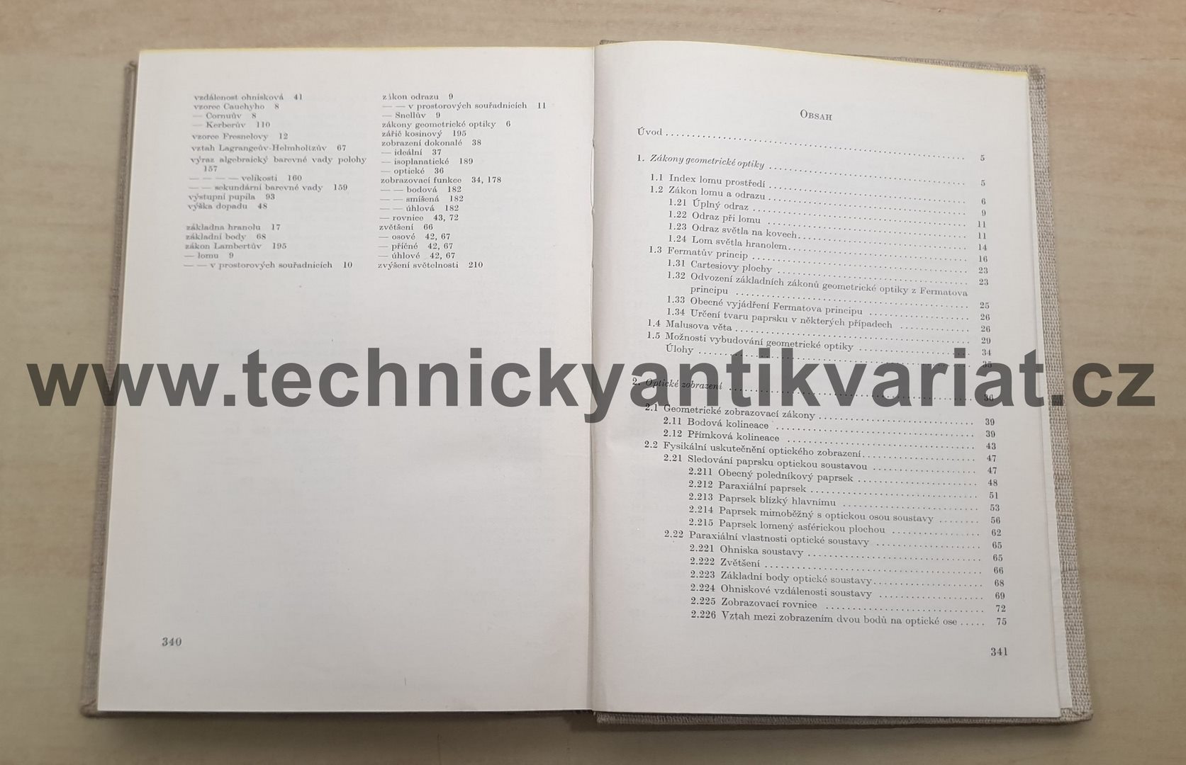 Geometrická optika I. díl, B.Havelka (1955)