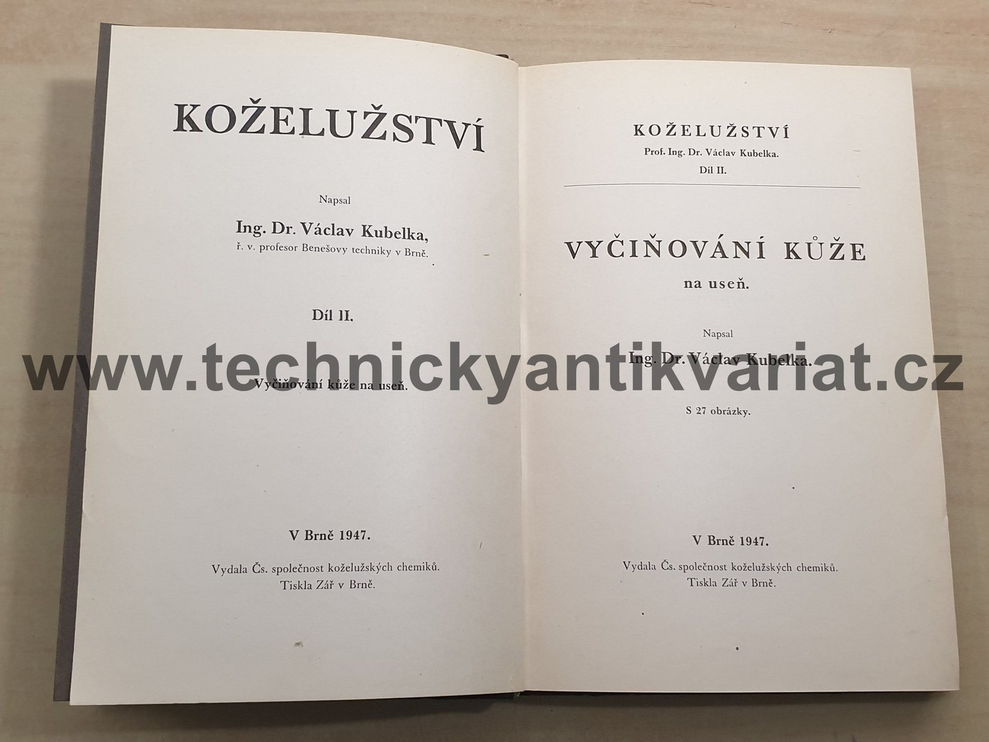 Koželužství II.díl - Václav Kubelka (1945)
