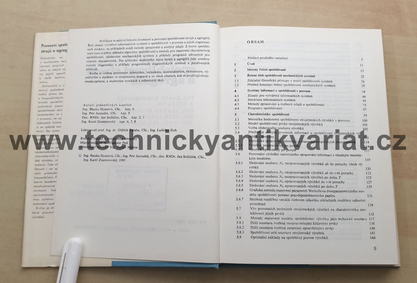 Provozní spolehlivost strojů a agregátů - K. Znamirovský (1981)