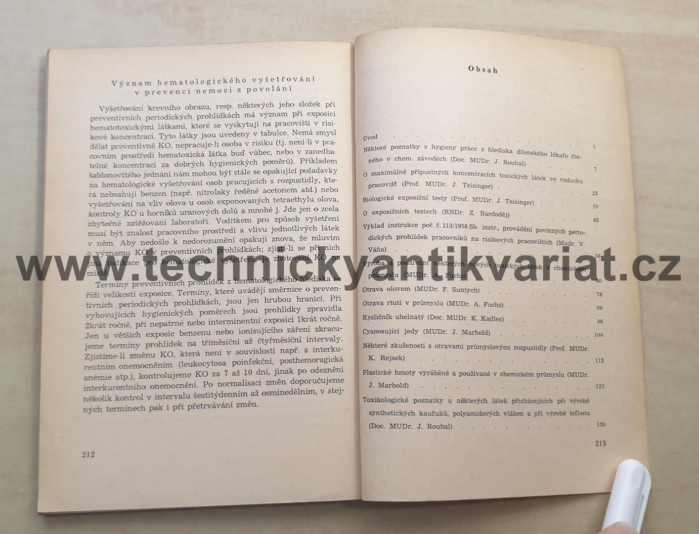 Kapitoly z průmyslové toxikologie (1960)