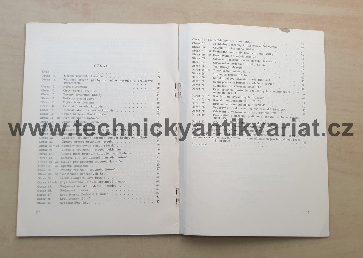 Bezpečnost při broušení - J.Lipka, O.Matoušek (1958)