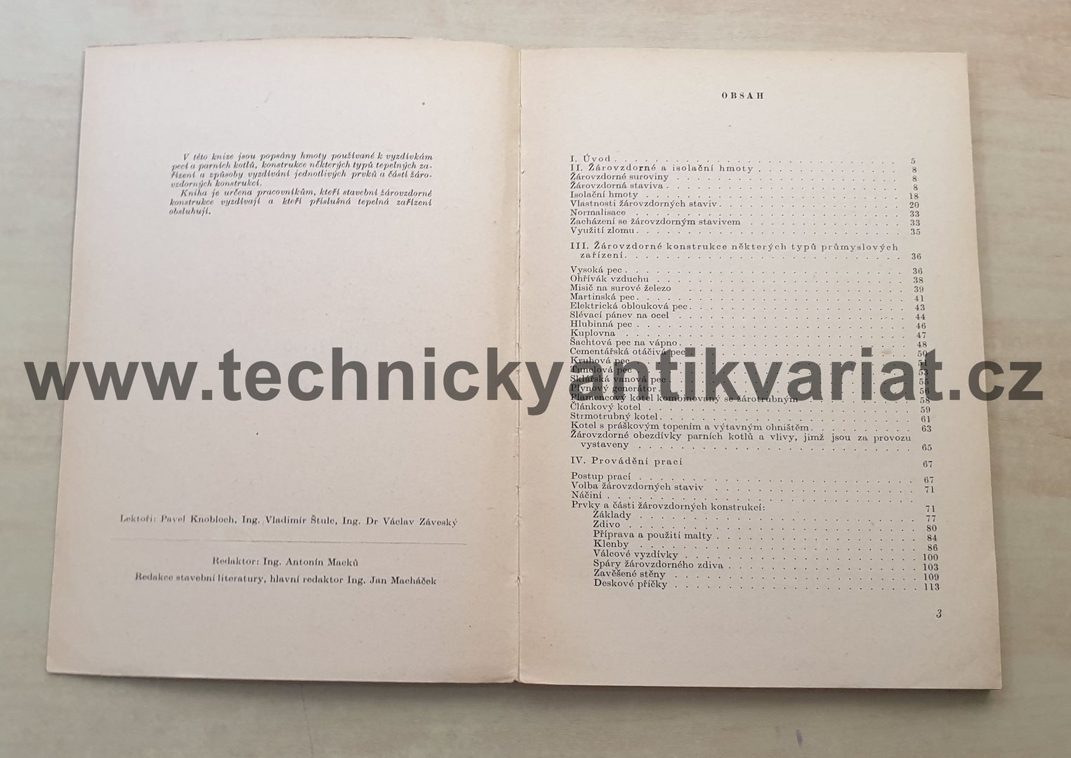 Žárovzdorné vyzdívky - Eugen Viktora (1955)