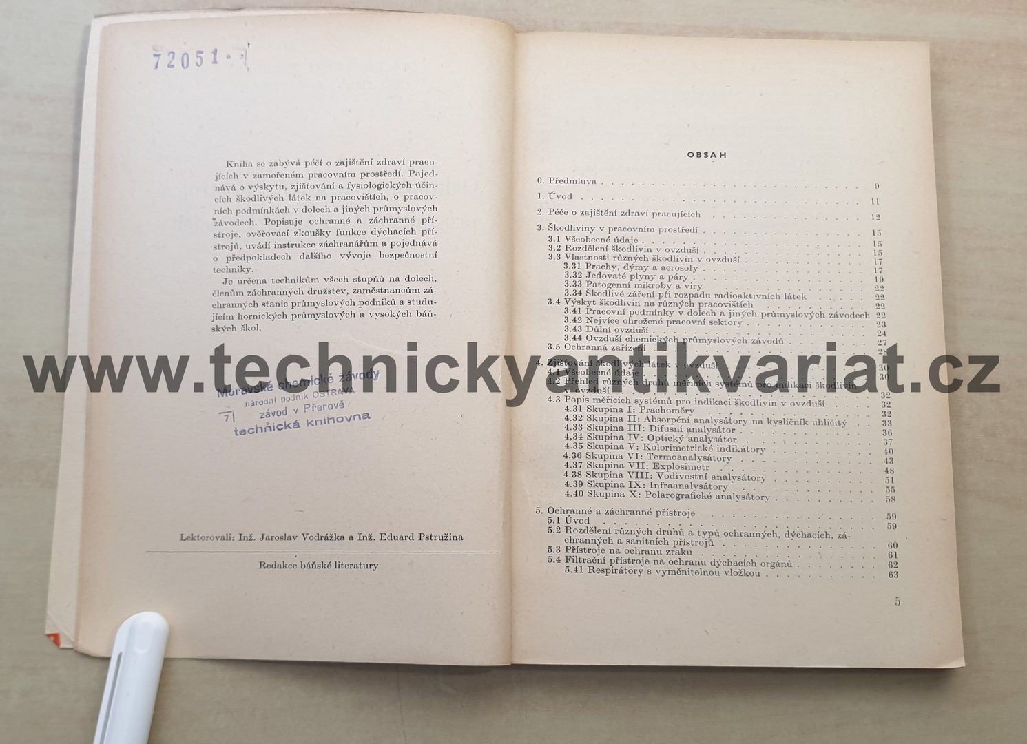Ochranné a záchranné přístroje - B. Friedler, Z.Matoušek (1959)