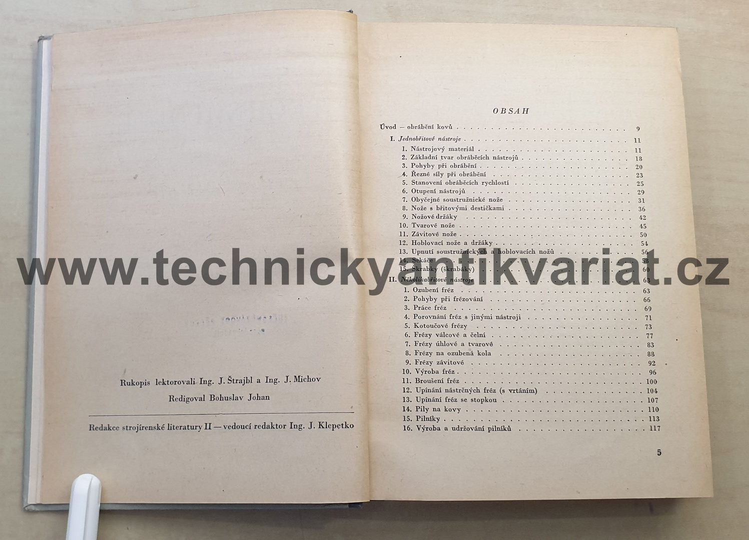 Technologie II. Obrábění kovů - Josef Huka (1954)