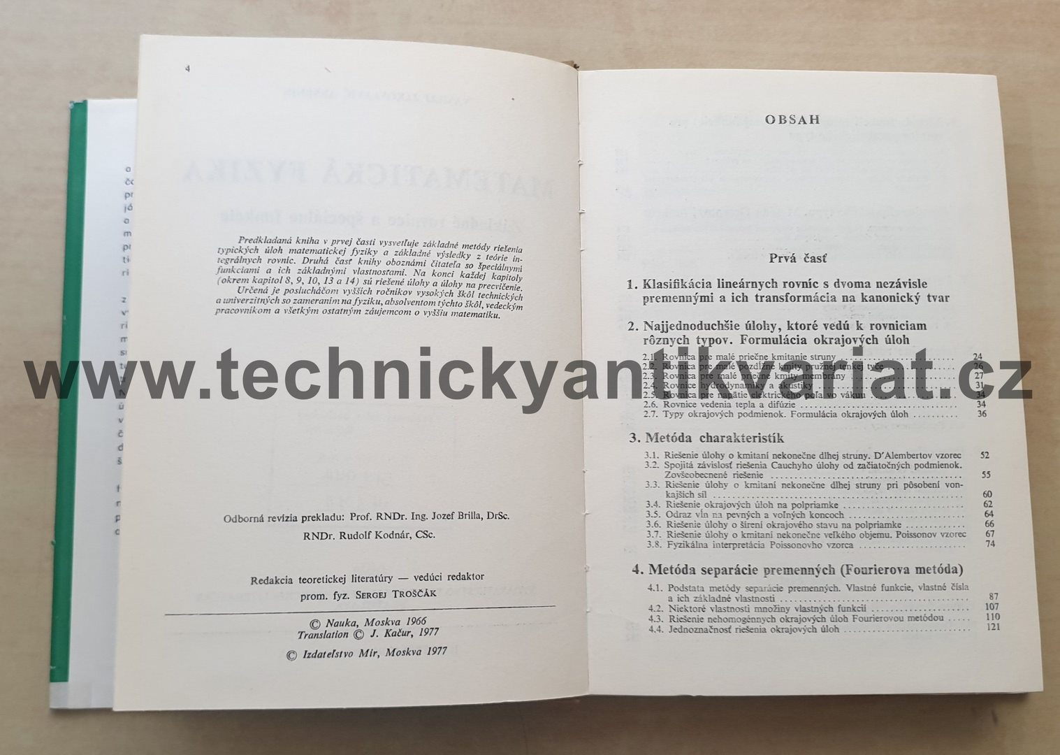Matematická fyzika - V.J. Arsenin (1977)