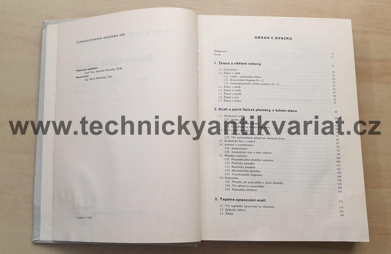 Nauka o materiálu I. Železo a jeho slitiny 4 - Ryš, Cenek, Hrbek, Mazanec (1975)