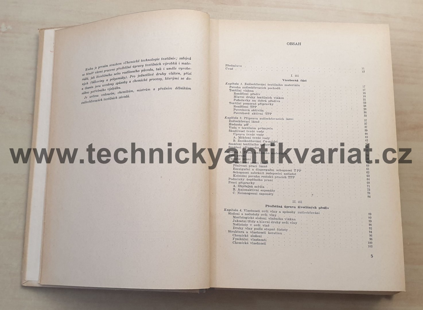 Chemická technologie textilní - I. Předběžná úprava textilního materiálu a výrobků - Václav Felix (1952)