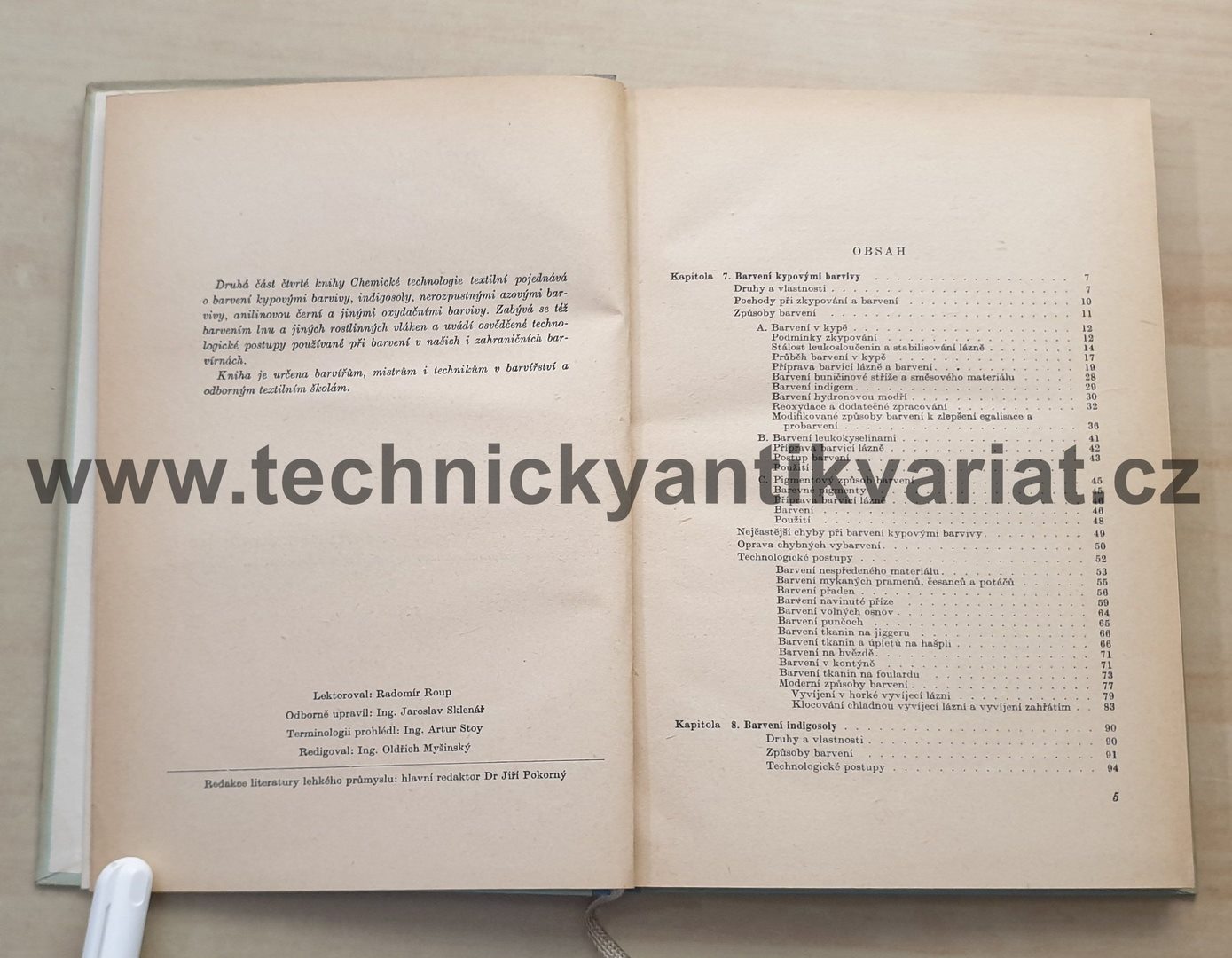 Chemická technologie textilní - IV/2 barvení bavlny a buničinové stříže - Václav Felix (1956)