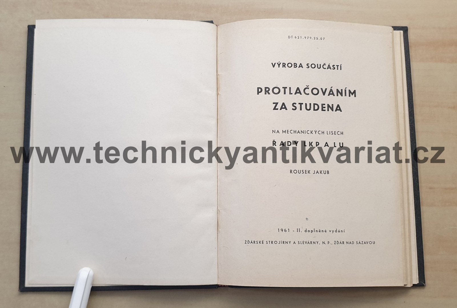 Výroba součástí protlačováním za studena - Rousek Jakub (1961)
