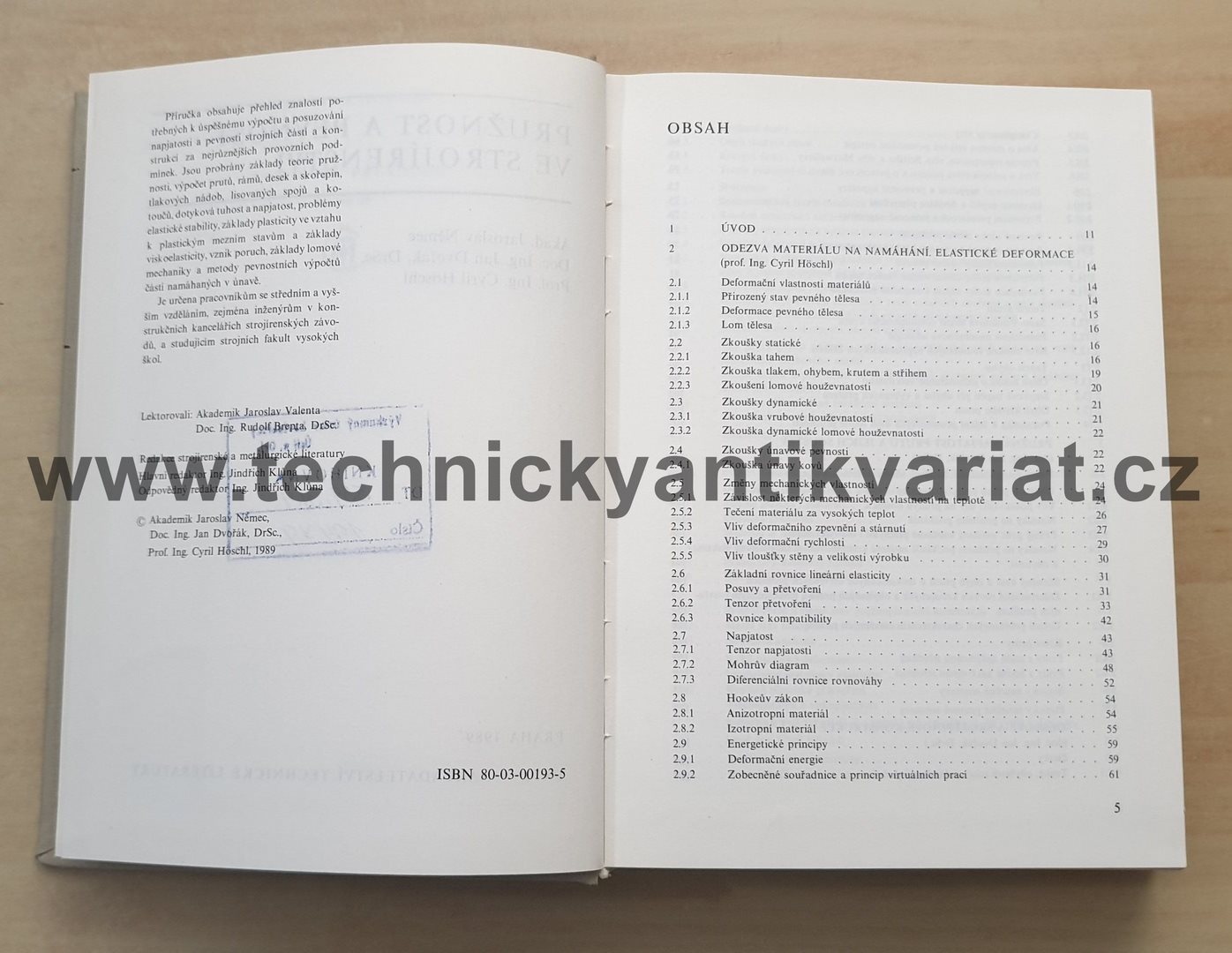 Pružnost a pevnost ve strojírenství - Němec, Dvořák, Hoschl (1989)
