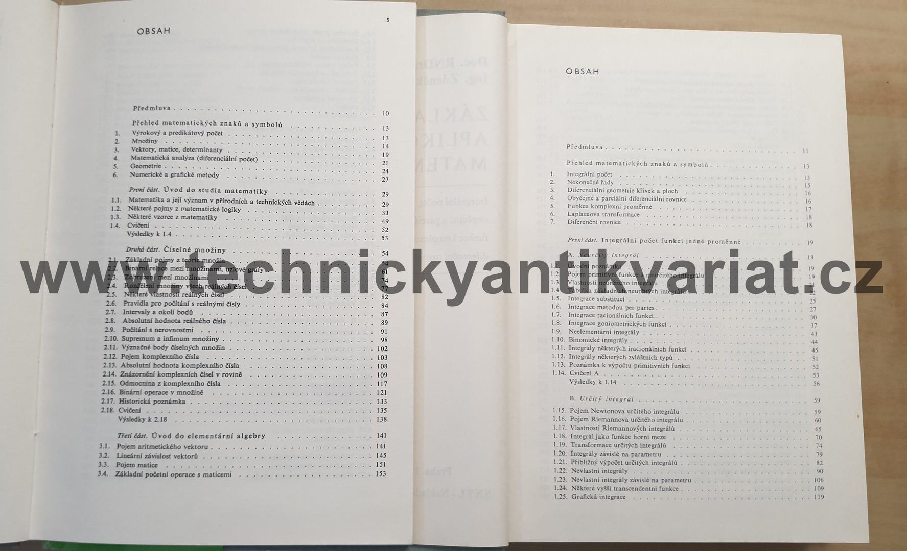 Základy aplikované matematiky I., II. - Škrášek, Tichý (1983, 1986)