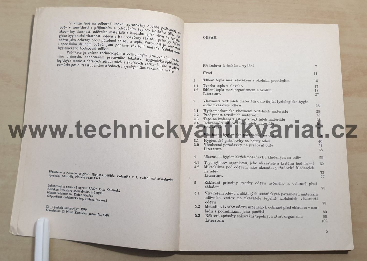 Hygiena odívání - Delljová, Afanasjevová, Čubarovová (1984)