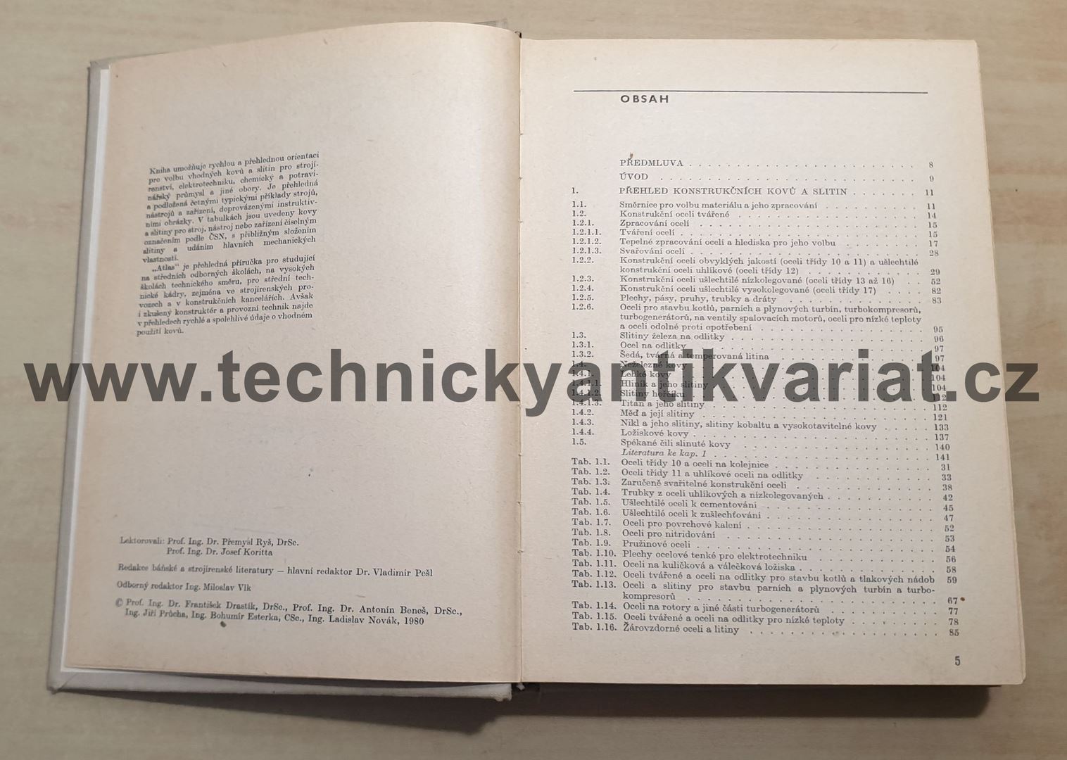 Atlas použití kovů ve strojírenství, elektrotechnice a v chemickém průmyslu (1980)