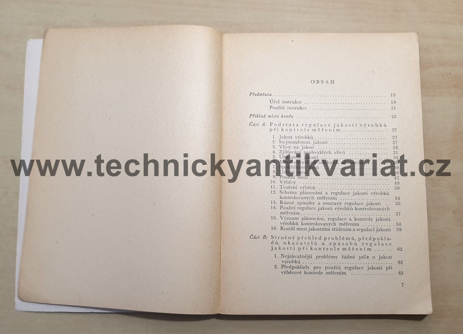 Regulace jakosti výrobků při kontrole měření I. Jan Uchytil (1950)