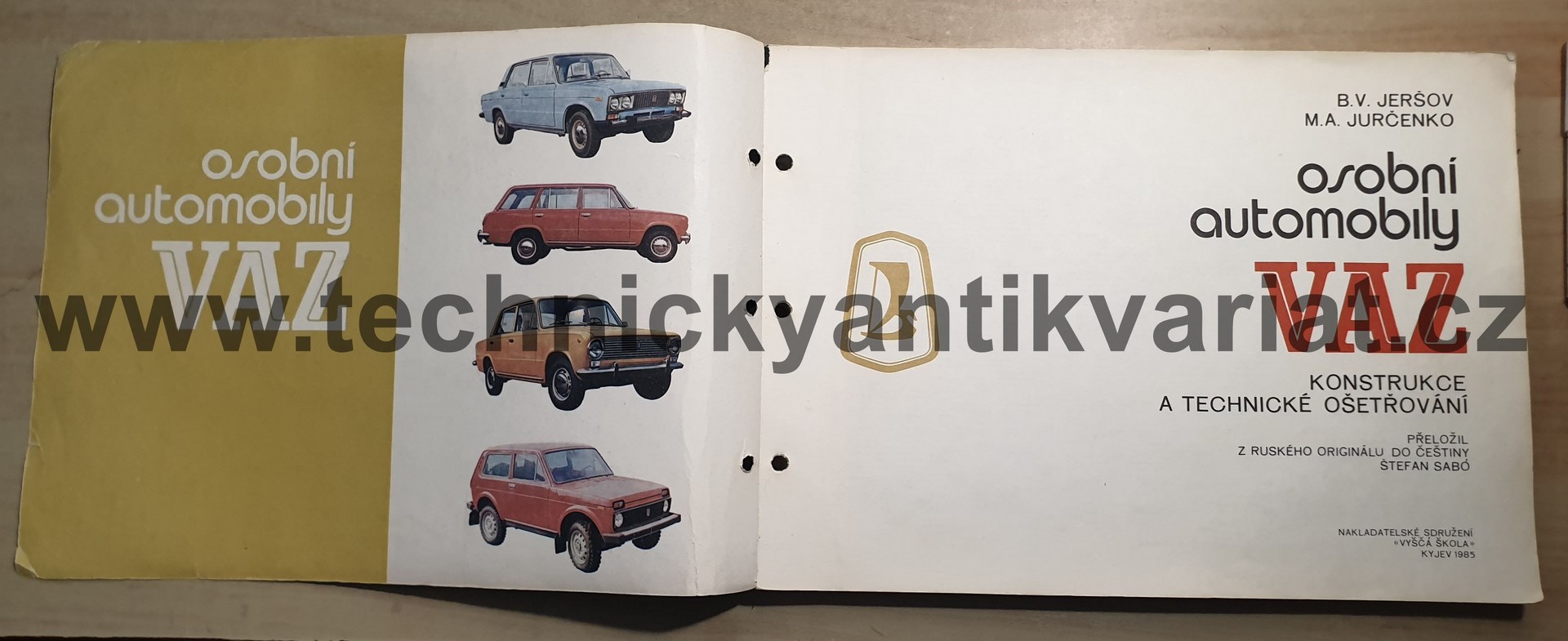 Osobní automobily VAZ - Jeršov, Jurčenko (1985)