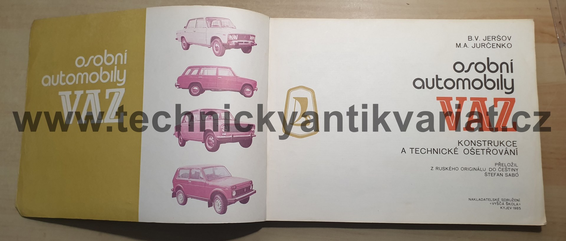 Osobní automobily VAZ - Jeršov, Jurčenko (1985)