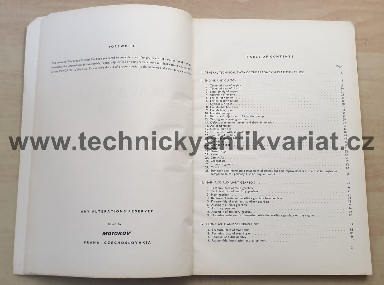 Praga S5T-2 - workshop manual (1966)