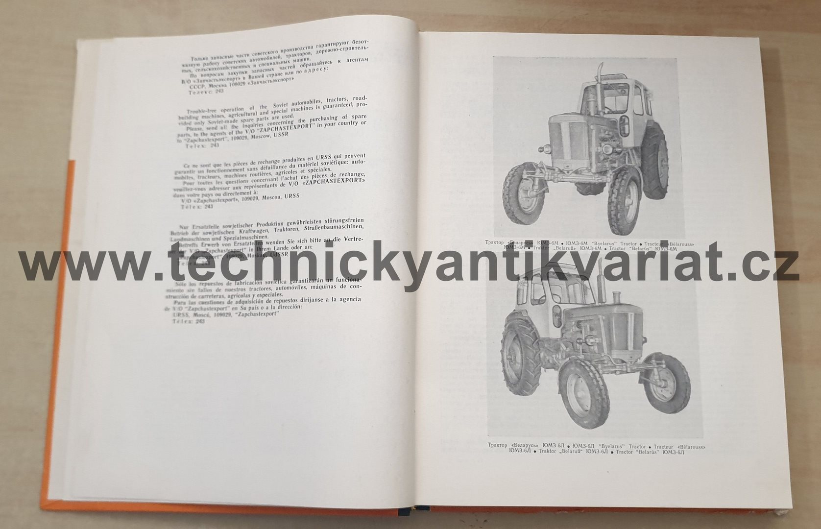 Traktor Bělarus - katalog dílů (1974)