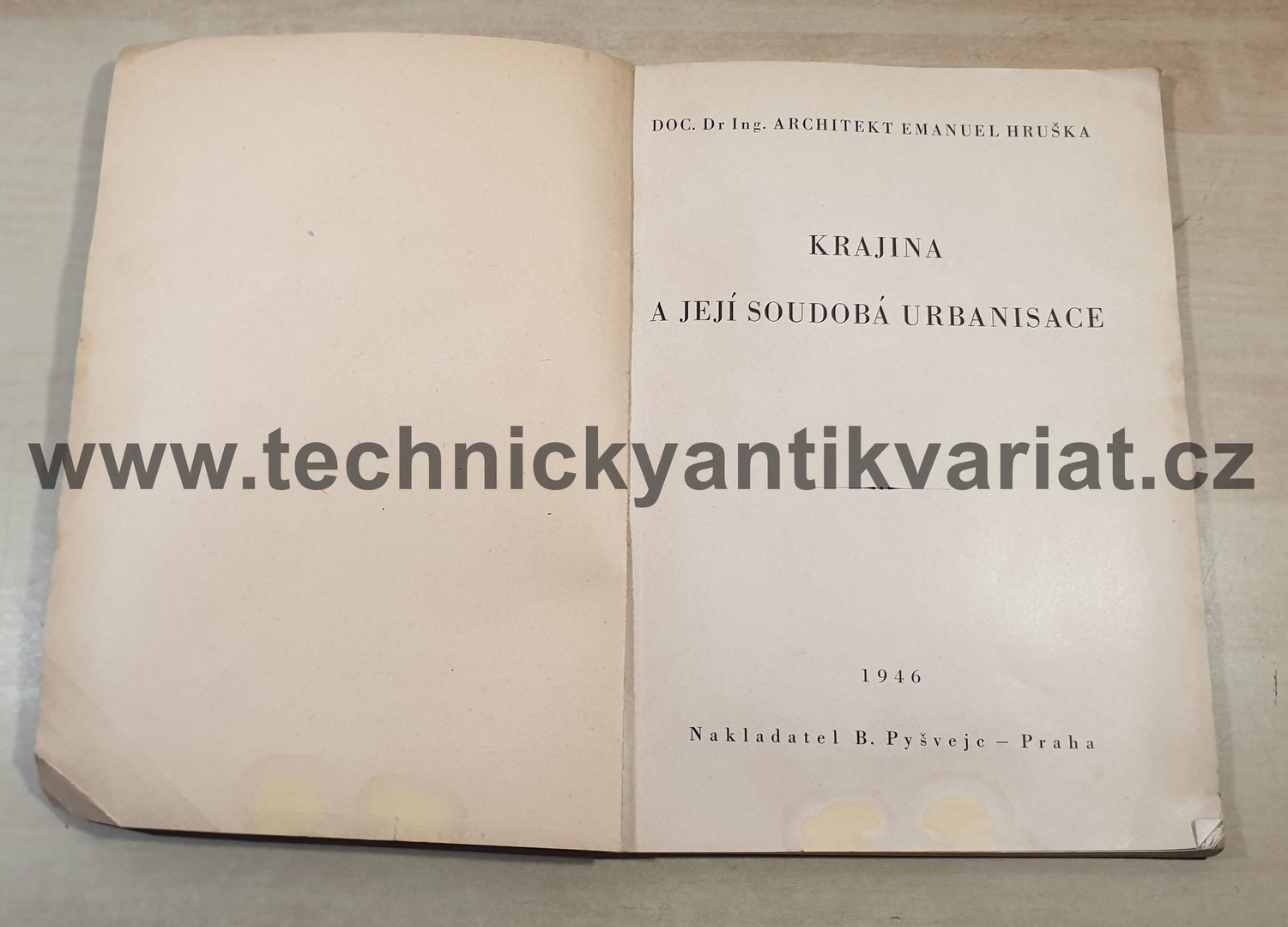 Krajina a její soudobá urbanisace - Emanuel Hruška (1946)