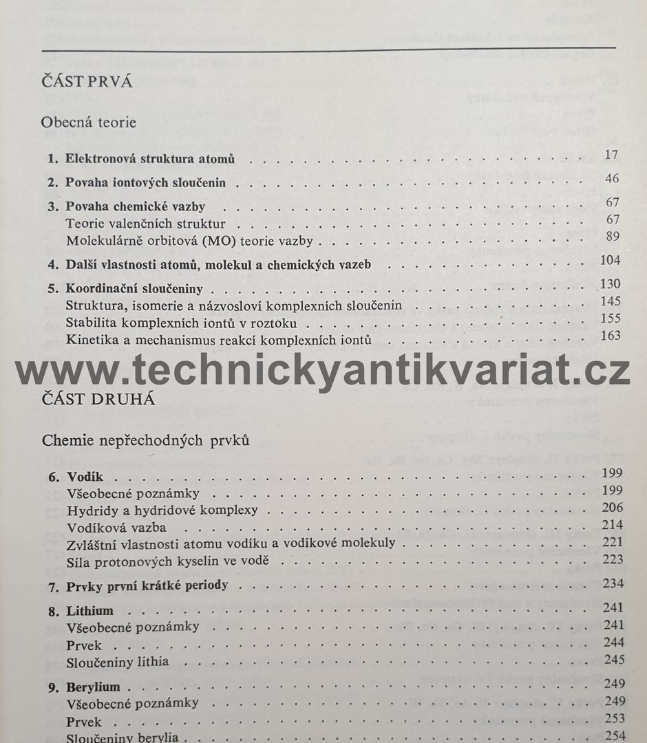 Anorganická chemie - Cotton, Wilkinson (1973)